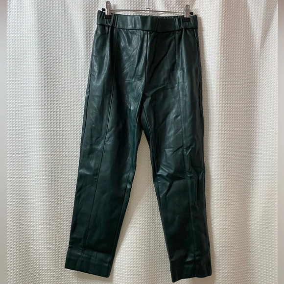 NWT Ann Taylor Petite The Faux Leather High Waist Ankle Pant - Picture 4 of 8